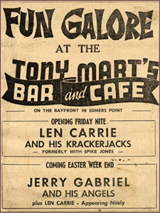 Tony Mart's Fun Galor Len Carrie Jerry Gabriel